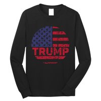 Vintage Trump American Flag Long Sleeve Shirt