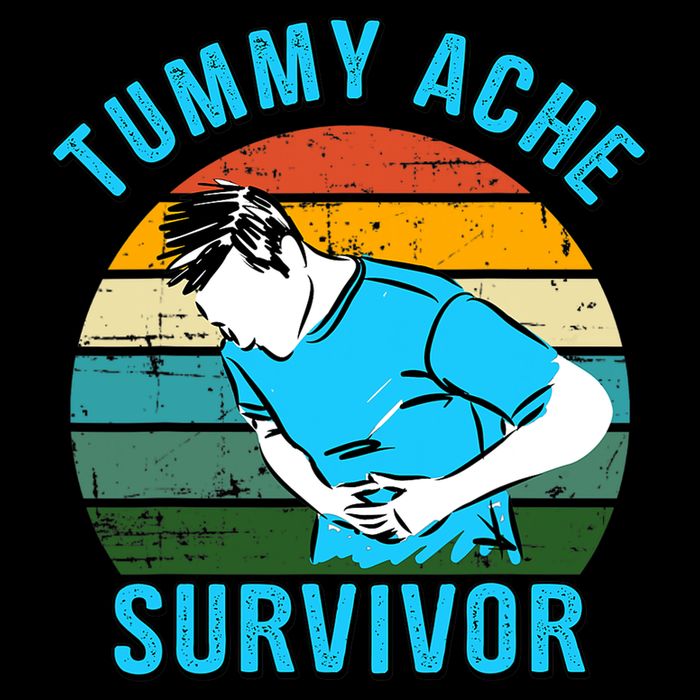 Vintage Tummy Ache Survivor Design Bucket Hat