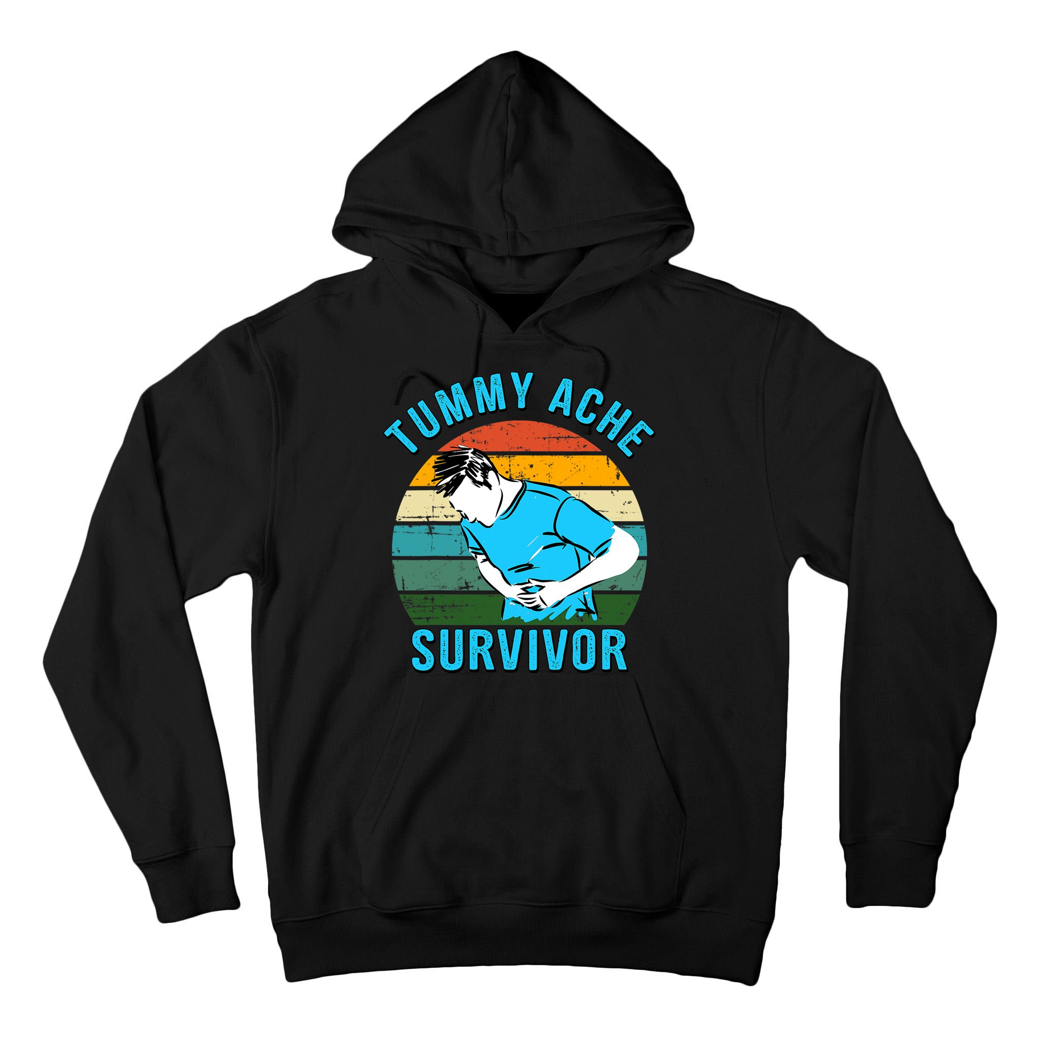 Vintage Tummy Ache Survivor Design Tall Hoodie