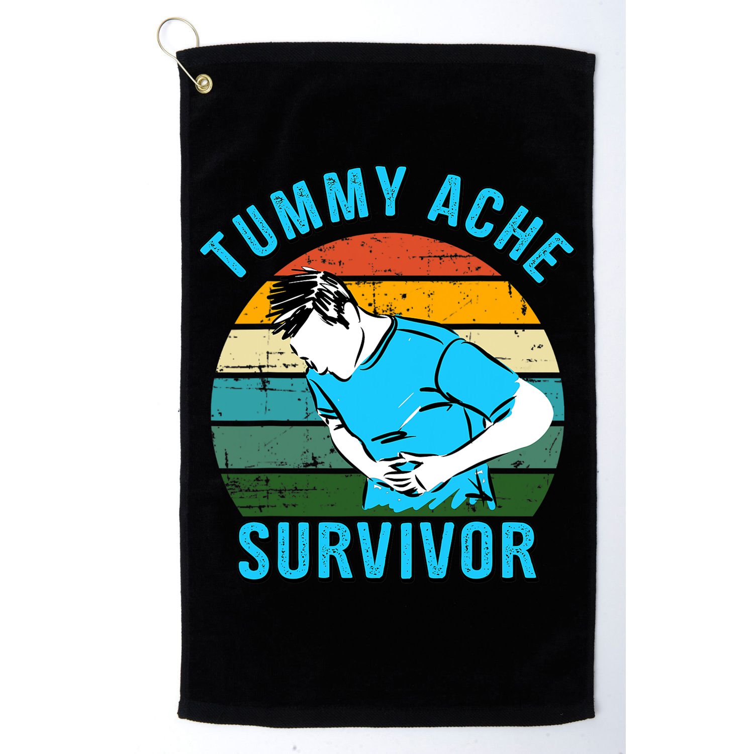 Vintage Tummy Ache Survivor Design Golf Towel