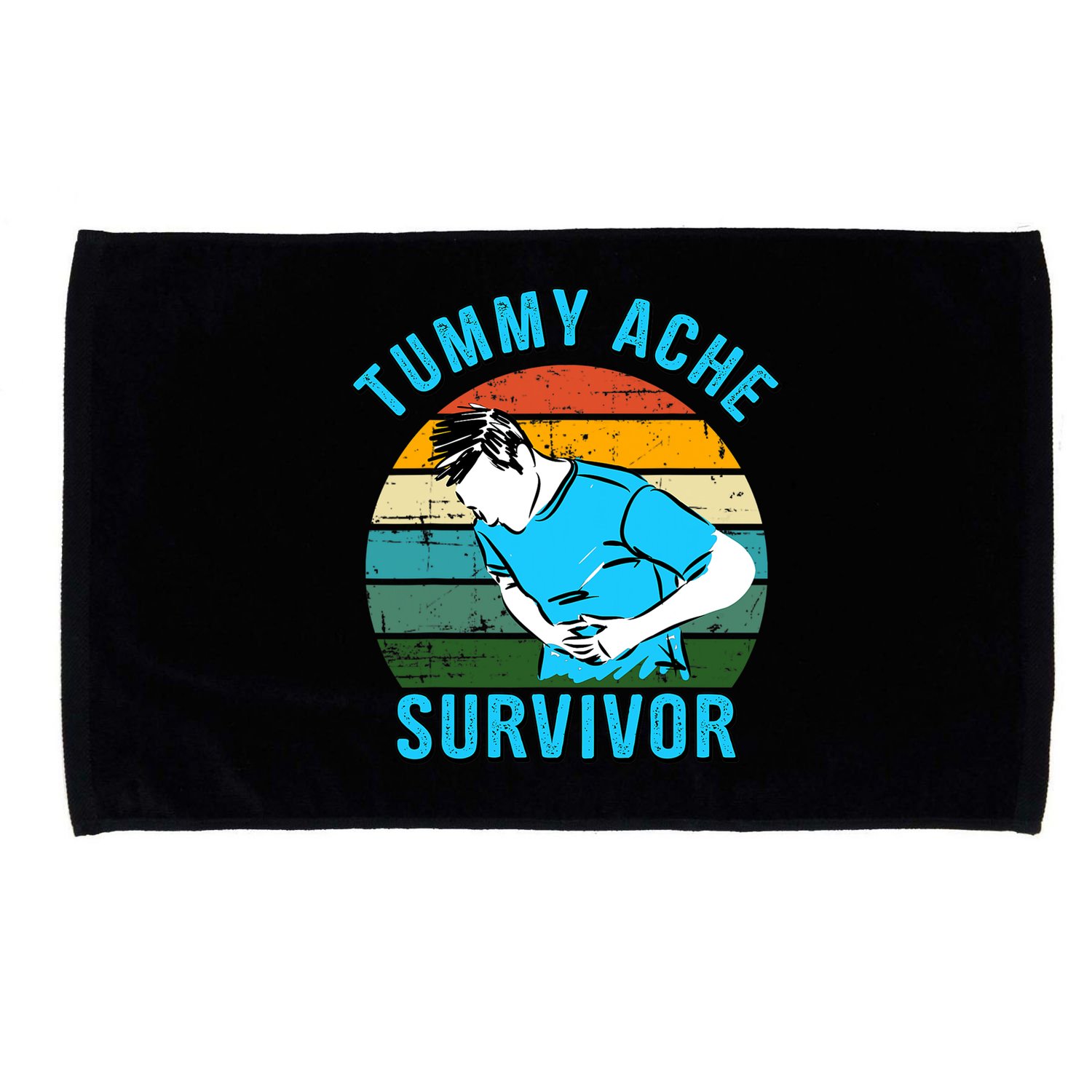 Vintage Tummy Ache Survivor Design Microfiber Hand Towel