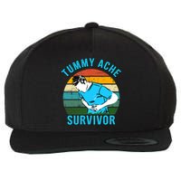 Vintage Tummy Ache Survivor Design Wool Snapback Cap