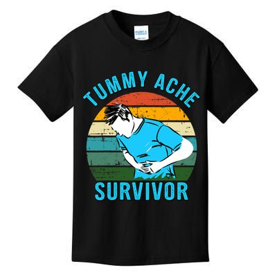 Vintage Tummy Ache Survivor Design Kids T-Shirt