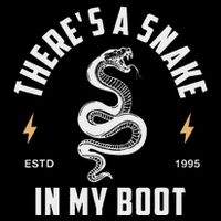Vintage ThereS A Snake In My Boot Estd 1995 Meme Snake 7-Panel Snapback Hat