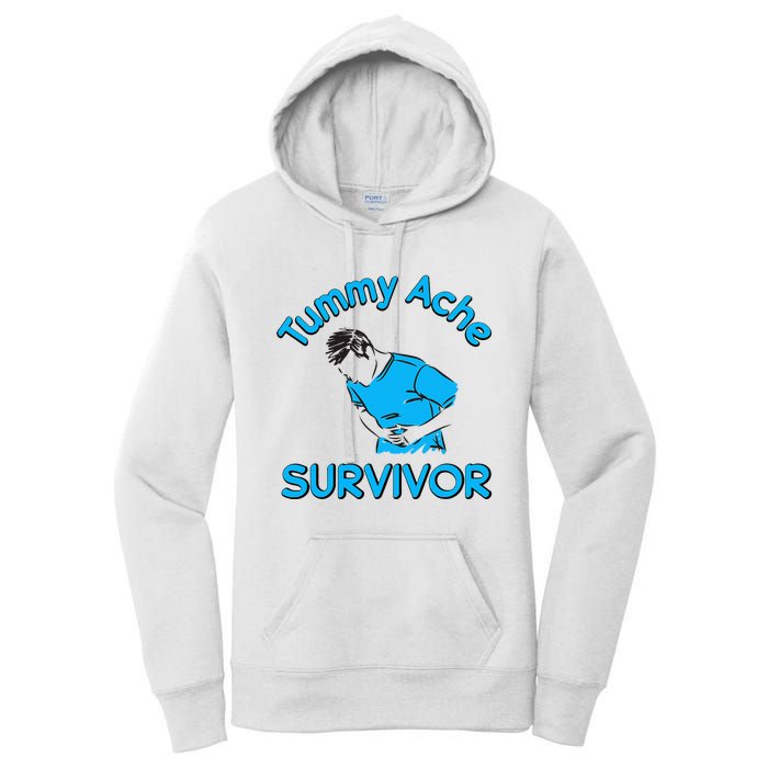 Vintage Tummy Ache Survivor Stomachache IBS Funny Men Women Women's Pullover Hoodie