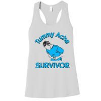 Vintage Tummy Ache Survivor Stomachache IBS Funny Men Women Women's Racerback Tank