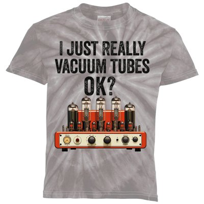 Vacuum Tube Amp Amplifier Analog Audio Electron Valve Guitar Kids Tie-Dye T-Shirt