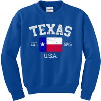 Vintage Texas Austin Est 1845 Souvenir Gift Kids Sweatshirt