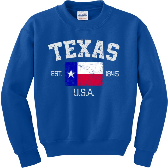 Vintage Texas Austin Est 1845 Souvenir Gift Kids Sweatshirt