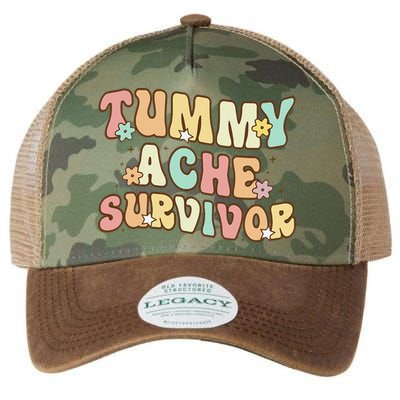 Vintage Tummy Ache Survivor Retro Legacy Tie Dye Trucker Hat