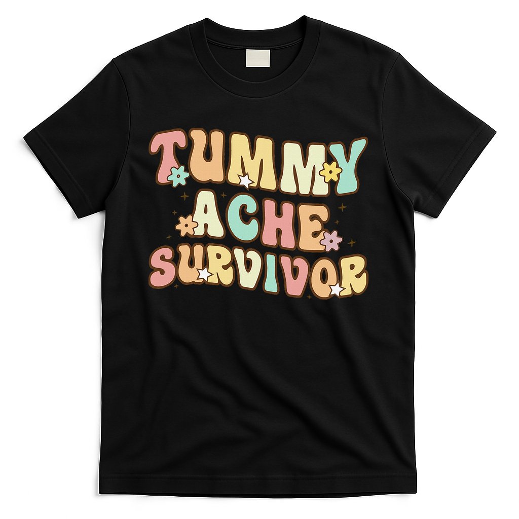 Vintage Tummy Ache Survivor Retro T-Shirt