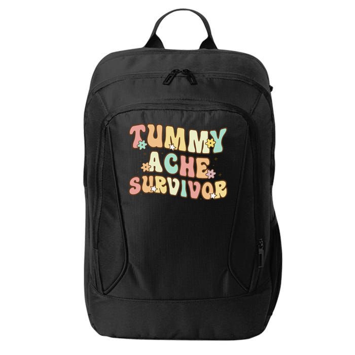 Vintage Tummy Ache Survivor Retro City Backpack