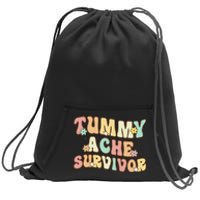 Vintage Tummy Ache Survivor Retro Sweatshirt Cinch Pack Bag