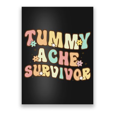 Vintage Tummy Ache Survivor Retro Poster