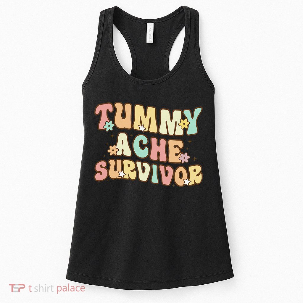 Vintage Tummy Ache Survivor Retro Womens Tank Top