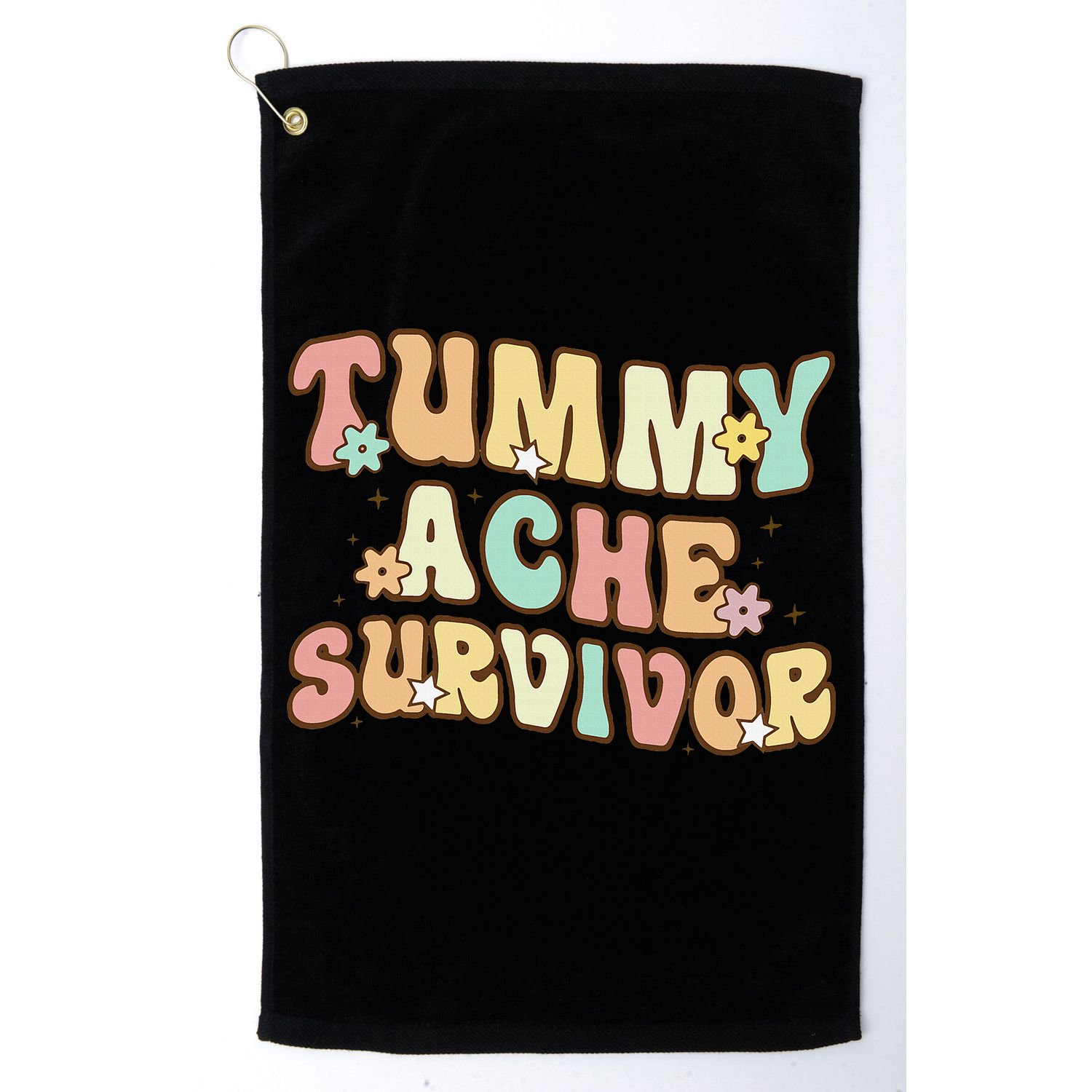 Vintage Tummy Ache Survivor Retro Golf Towel