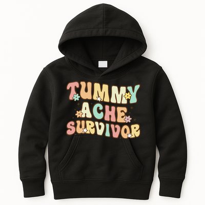 Vintage Tummy Ache Survivor Retro Kids Hoodie