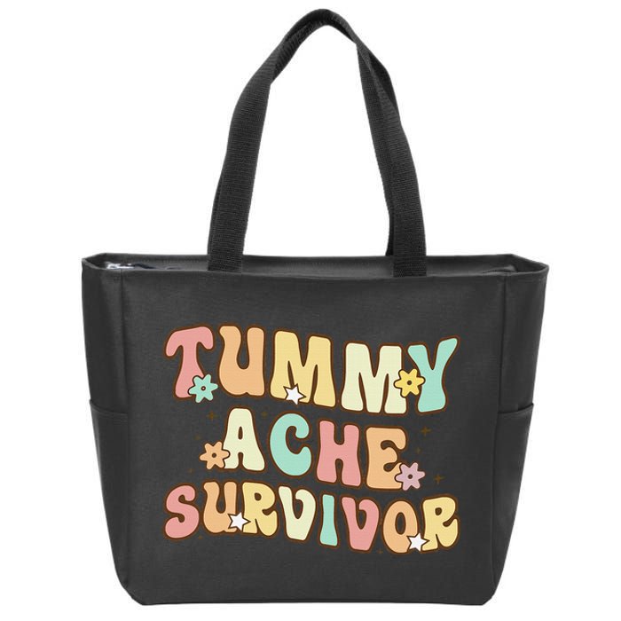 Vintage Tummy Ache Survivor Retro Zip Tote Bag