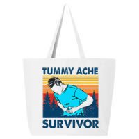 Vintage Tummy Ache Survivor Stomachache IBS Funny Men 25L Jumbo Tote