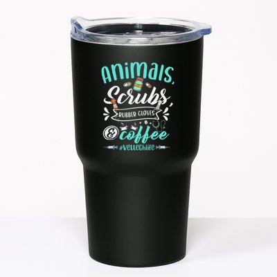 Veterinary Technician Animals Scrubs And Coffee Vet Tech Tumbler