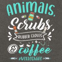 Veterinary Technician Animals Scrubs And Coffee Vet Tech Cotton Canvas Backpack