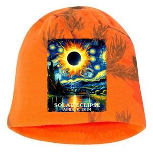 View Totality April 8 2024 Graphic Art Print Solar Eclipse Kati - Camo Knit Beanie