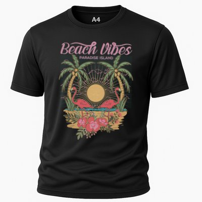 Vintage Tropical Beach Vibes Paradise Island Performance Shirt