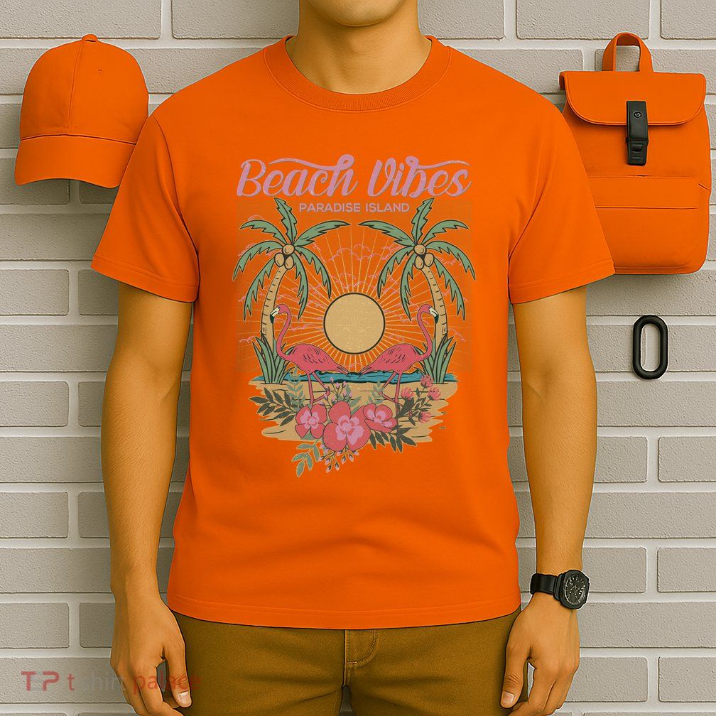 Vintage Tropical Beach Vibes Paradise Island T-Shirt