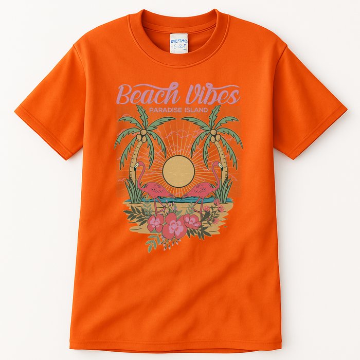 Vintage Tropical Beach Vibes Paradise Island Tall T-Shirt
