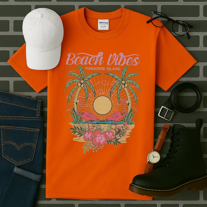 Vintage Tropical Beach Vibes Paradise Island Tall T-Shirt