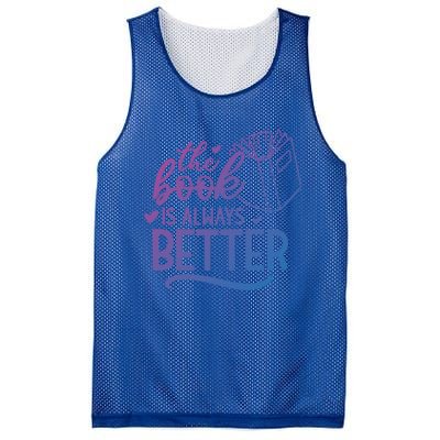 Vintage The Book Was Better For Book Lovers Gift Mesh Reversible Basketball Jersey Tank