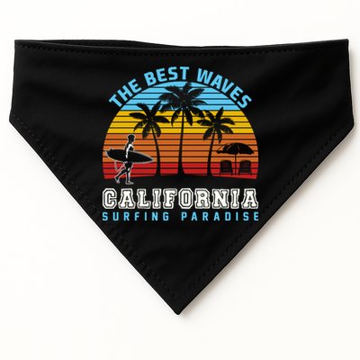 Vintage The Best Wave California Surfing Paradise USA-Made Doggie Bandana