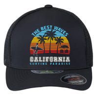 Vintage The Best Wave California Surfing Paradise Flexfit Unipanel Trucker Cap