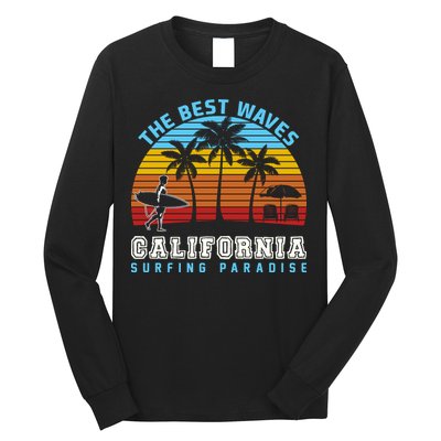 Vintage The Best Wave California Surfing Paradise Long Sleeve Shirt