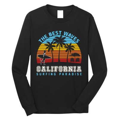 Vintage The Best Wave California Surfing Paradise Long Sleeve Shirt