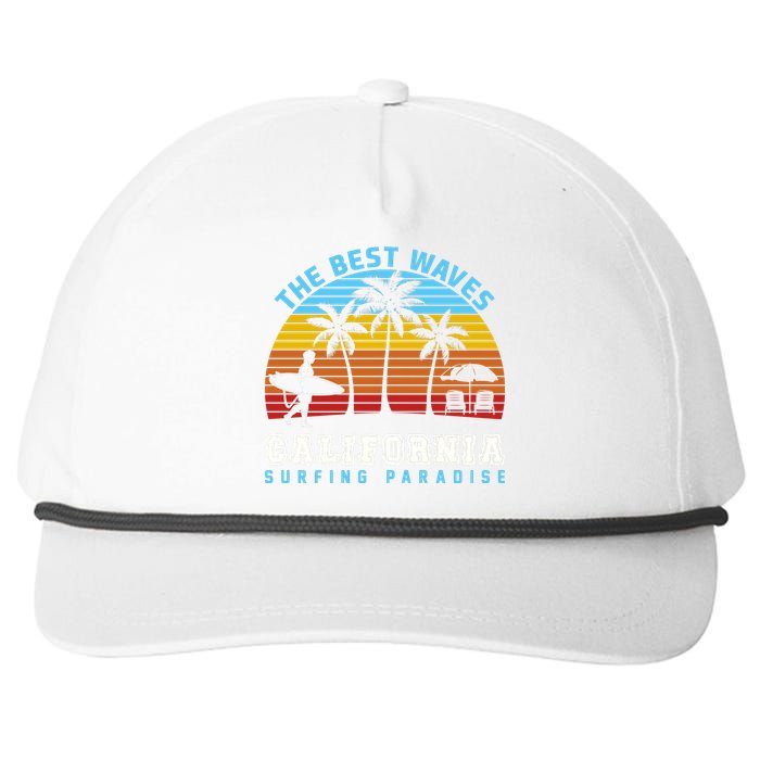 Vintage The Best Wave California Surfing Paradise Snapback Five-Panel Rope Hat