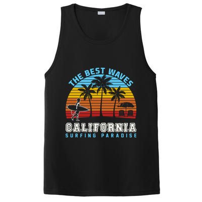 Vintage The Best Wave California Surfing Paradise PosiCharge Competitor Tank