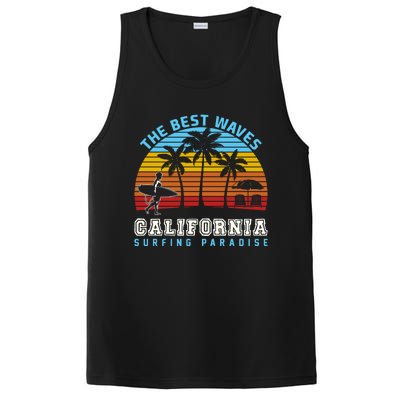 Vintage The Best Wave California Surfing Paradise PosiCharge Competitor Tank