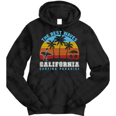 Vintage The Best Wave California Surfing Paradise Tie Dye Hoodie