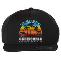 Vintage The Best Wave California Surfing Paradise Wool Snapback Cap