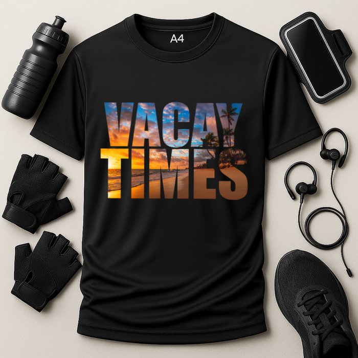 Vacay Times Beach Cooling Performance Crew T-Shirt