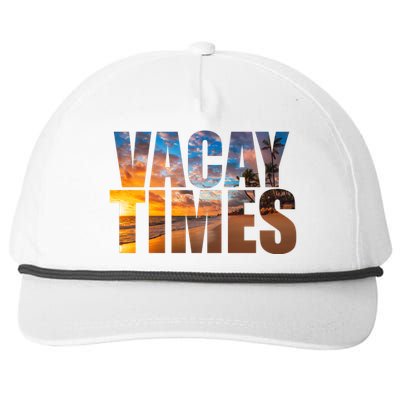 Vacay Times Beach Snapback Five-Panel Rope Hat