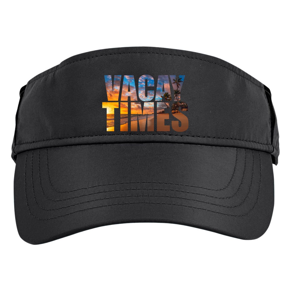 Vacay Times Beach Adult Drive Performance Visor