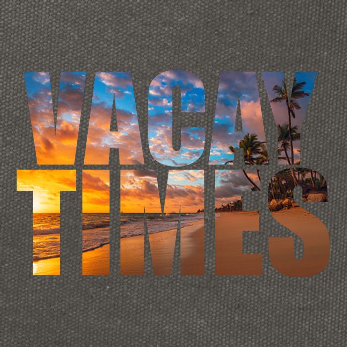 Vacay Times Beach Cotton Canvas Backpack