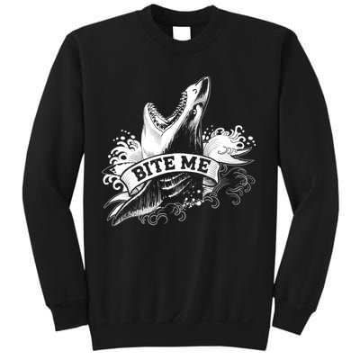 Vintage Tattoo Bite Me Shark Sweatshirt
