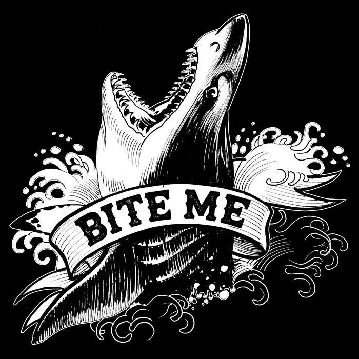 Vintage Tattoo Bite Me Shark Tall T-Shirt