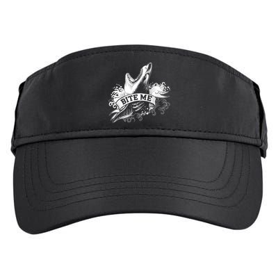 Vintage Tattoo Bite Me Shark Adult Drive Performance Visor