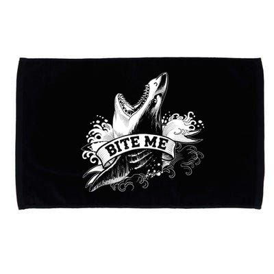 Vintage Tattoo Bite Me Shark Microfiber Hand Towel