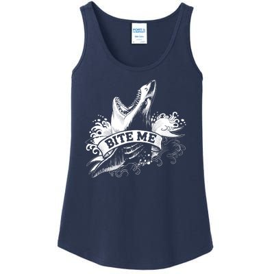 Vintage Tattoo Bite Me Shark Ladies Essential Tank