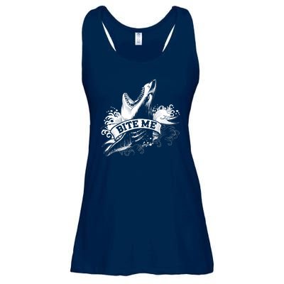 Vintage Tattoo Bite Me Shark Ladies Essential Flowy Tank